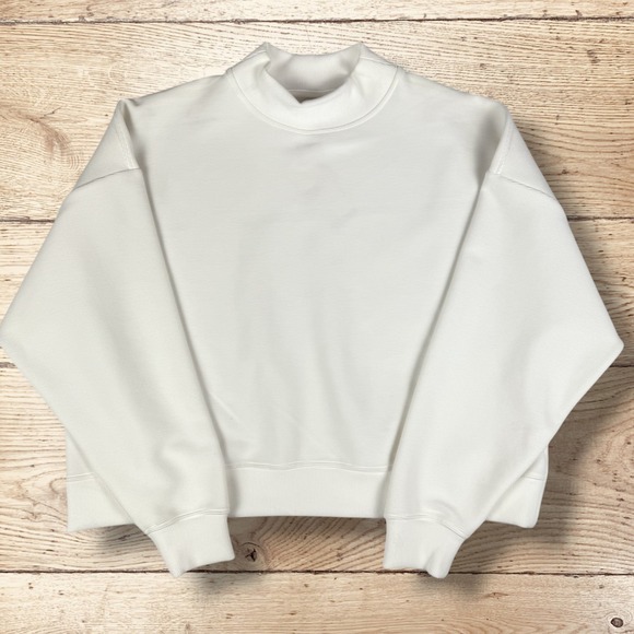 CALIA Women's Elevate Ottoman Wedge Mock Neck Funnel Pullover NWT Size XXL White - Picture 5 of 11